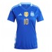 Camiseta Argentina Lionel Messi #10 Segunda Equipación Replica Copa America 2024 para mujer mangas cortas